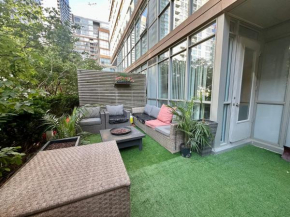 Cozy 1Bdrm with Bunk bed plus sofabed with terrace & parking